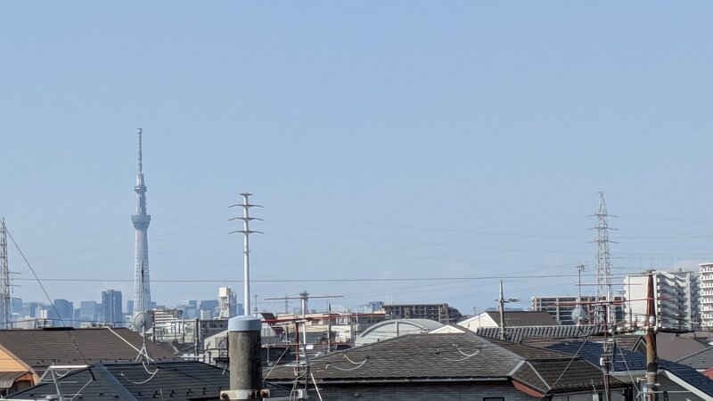 北西側バルコニーからのスカイツリー