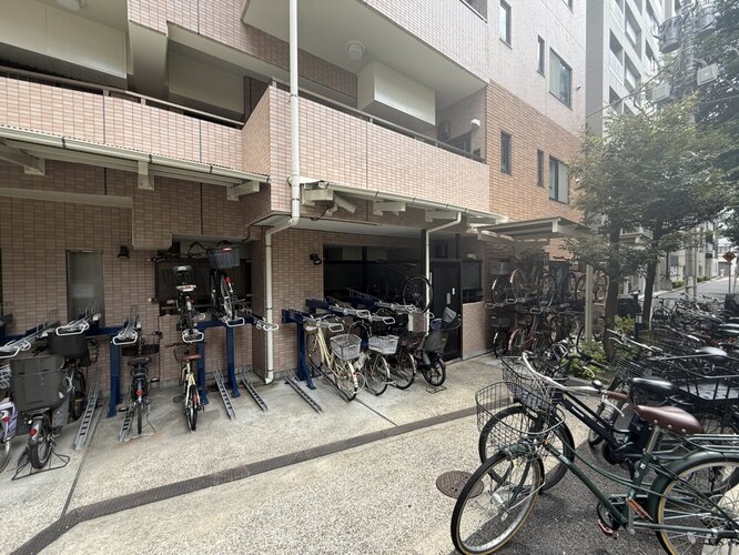 整理整頓された駐輪場。空き状況は都度ご確認下さい。
