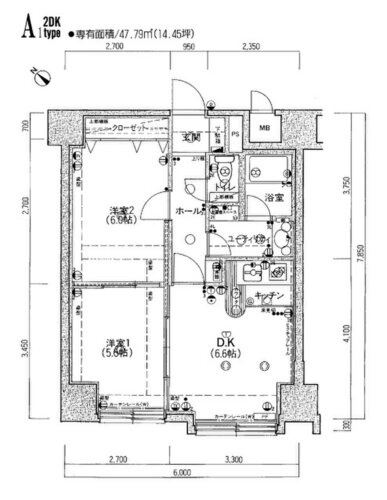 ※分譲時の間取り図です。現在間取り図作成中です。 ※分譲時の間取り図です。現在間取り図作成中です。