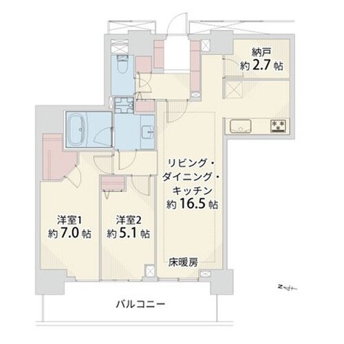 2LDK+納戸+W、専有面積73.72平米、バルコニー10.39平米※バルコニー面積は弊社内法にて採寸。 2LDK+納戸+W、専有面積73.72平米、バルコニー10.39平米※バルコニー面積は弊社内法にて採寸。