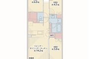 3LDK+納戸+W、専有面積66.21㎡、バルコニー9.54㎡、室内リノベーション実施