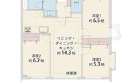 3LDK、専有面積70.44平米、バルコニー16.80平米、室外機置場0.72平米、室内リノベーション実施