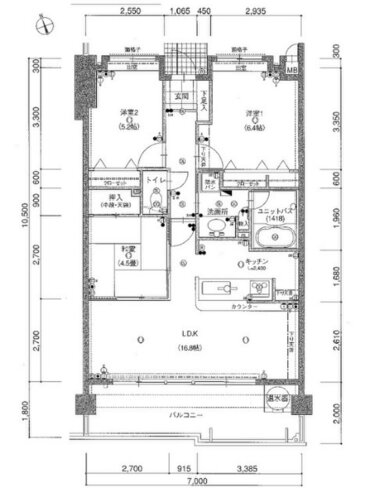 間取り図作成中。※添付は分譲時の間取りです。 間取り図作成中。※添付は分譲時の間取りです。