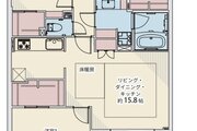 3LDK＋2W、専有面積80.16㎡、バルコニー面積6.84㎡、室内リノベーション