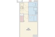 専有面積22.05㎡、バルコニー2.50㎡