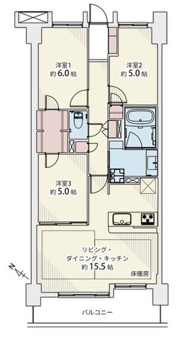 3LDK+WIC、専有面積71.04平米、バルコニー9.00平米、アルコーブ0.70平米、室内リノベーション実施 3LDK+WIC、専有面積71.04平米、バルコニー9.00平米、アルコーブ0.70平米、室内リノベーション実施