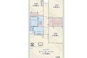 3LDK+W、専有面積73.02平米、バルコニー8.34平米、アルコープ面積2.10平米、室内リノベーション実施