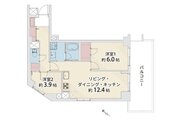 2LDK+W、専有面積54.85㎡、バルコニー7.15㎡、室内リノベーション実施