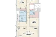 3LDK+W+2サービスバルコニー、専有面積76.77平米、バルコニー12.35平米、サービスバルコニー4.82平米、ポーチ2.89平米、室内リノベーション実施 3LDK+W+2サービスバルコニー、専有面積76.77平米、バルコニー12.35平米、サービスバルコニー4.82平米、ポーチ2.89平米、室内リノベーション実施