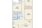 3LDK、専有面積73.61㎡、バルコニー9.97㎡、室内リノベーション実施
