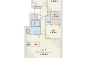 3LDK+W、専有面積76.38㎡、バルコニー12.12㎡、室内リノベーション実施 3LDK+W、専有面積76.38㎡、バルコニー12.12㎡、室内リノベーション実施