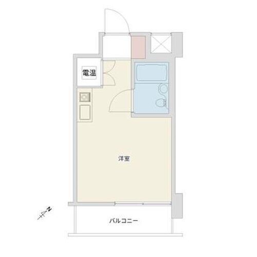 1R、専有面積15.23㎡、バルコニー3.10㎡ 1R、専有面積15.23㎡、バルコニー3.10㎡