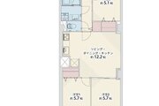 3LDK、専有面積66.00㎡、バルコニー6.60㎡、室内リノベーション実施