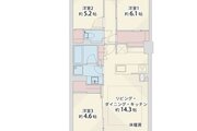 3+LDK+W+ファミリークローゼット、専有面積69.00㎡、バルコニー12.00㎡ 3+LDK+W+ファミリークローゼット、専有面積69.00㎡、バルコニー12.00㎡