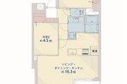 2LDK、専有面積57.88㎡、バルコニー面積3.57㎡、室内リノベーション実施 2LDK、専有面積57.88㎡、バルコニー面積3.57㎡、室内リノベーション実施