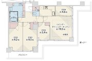 4LDK+W+TS、専有面積109.12㎡、バルコニー30.62㎡、アルコーブ1.27㎡、室内リノベーション実施 4LDK+W+TS、専有面積109.12㎡、バルコニー30.62㎡、アルコーブ1.27㎡、室内リノベーション実施