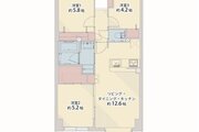 3LDK+W、専有面積61.54平米、バルコニー9.09平米、アルコーブ1.15平米