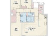 3LDK+納戸+2W、専有面積85.12㎡、バルコニー14.98㎡、室外機置場2.66㎡