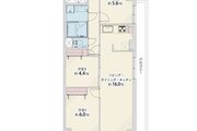 3LDK、専有面積70.56㎡、バルコニー20.77㎡、室内リノベーション実施