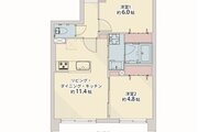 2LDK、専有面積47.72㎡、バルコニー9.30㎡、室内リノベーション実施 2LDK、専有面積47.72㎡、バルコニー9.30㎡、室内リノベーション実施
