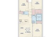 3LDK+W+TR、専有面積72.60平米※TR面積0.45含む、バルコニー13平米、ポーチ3.96平米、室外機置場0.45平米 3LDK+W+TR、専有面積72.60平米※TR面積0.45含む、バルコニー13平米、ポーチ3.96平米、室外機置場0.45平米