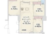 3LDK+納戸+W+SIC、専有面積84.21㎡、テラス34.87㎡、室内リノベーション実施 3LDK+納戸+W+SIC、専有面積84.21㎡、テラス34.87㎡、室内リノベーション実施