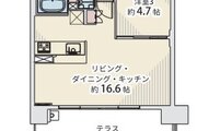 3LDK+テラス+専用庭、専有面積71.67㎡、テラス面積13,4㎡、専用庭面積12.48㎡ 3LDK+テラス+専用庭、専有面積71.67㎡、テラス面積13,4㎡、専用庭面積12.48㎡
