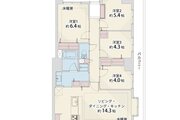 4LDK、専有面積78.84㎡、バルコニー面積31.50㎡、ポーチ面積7.70㎡、室内リノベーション実施