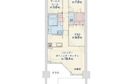 2LDK+W+離れ、専有面積82.69㎡、専用庭面積23.73㎡、テラス面積11.54㎡、アルコーブ面積3.56㎡、室内リノベーション実施 2LDK+W+離れ、専有面積82.69㎡、専用庭面積23.73㎡、テラス面積11.54㎡、アルコーブ面積3.56㎡、室内リノベーション実施