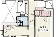 専有面積71.90㎡、バルコニー24.66㎡、アルコープ1.21㎡、インナーコート2.77㎡ 専有面積71.90㎡、バルコニー24.66㎡、アルコープ1.21㎡、インナーコート2.77㎡