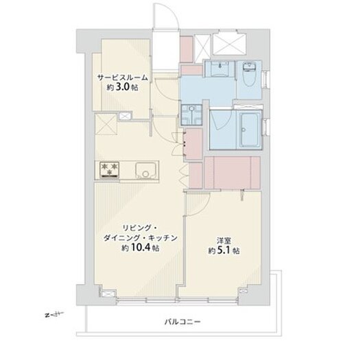 1LDK+S(納戸)+W、専有面積45.65㎡、バルコニー5.11㎡、室内リノベーション実施 1LDK+S(納戸)+W、専有面積45.65㎡、バルコニー5.11㎡、室内リノベーション実施