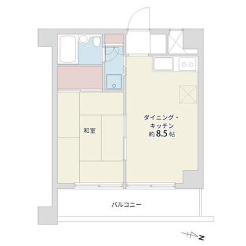 1DK、専有面積31.32㎡、バルコニー面積7.35㎡ 1DK、専有面積31.32㎡、バルコニー面積7.35㎡