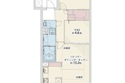 2LDK+W、専有面積56.70㎡、バルコニー8.73㎡