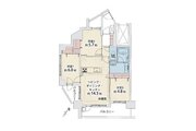 3LDK+W、専有面積69.22㎡、バルコニー面積13.33㎡、室内リノベーション実施