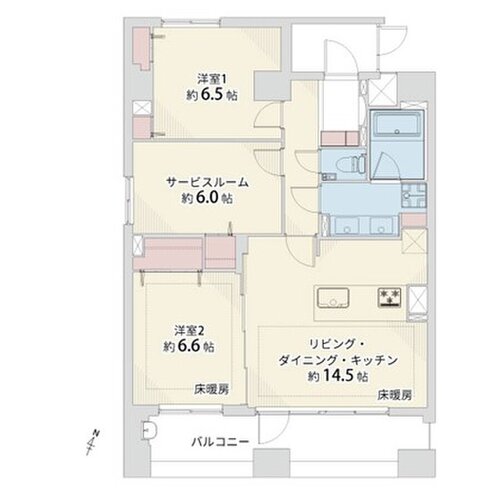 2LDK+S(納戸)、専有面積75.58㎡、バルコニー12.73㎡、ポーチ2.98㎡、室内リノベーション実施 2LDK+S(納戸)、専有面積75.58㎡、バルコニー12.73㎡、ポーチ2.98㎡、室内リノベーション実施