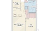 1LDK+S(納戸)+W、専有面積45.65㎡、バルコニー5.11㎡、室内リノベーション実施 1LDK+S(納戸)+W、専有面積45.65㎡、バルコニー5.11㎡、室内リノベーション実施