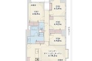 4LDK、専有面積78.84㎡、バルコニー面積31.50㎡、ポーチ面積7.70㎡、室内リノベーション実施 4LDK、専有面積78.84㎡、バルコニー面積31.50㎡、ポーチ面積7.70㎡、室内リノベーション実施