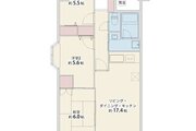 3LDK、専有面積68.12㎡、バルコニー3.38㎡