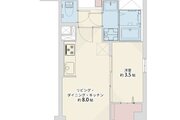 1LDK+W、専有面積31.24㎡、バルコニー面積4.50㎡、室内リノベーション