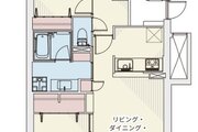3LDK、専有面積70.15平米、バルコニー14.03平米、室内リノベーション実施