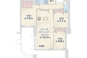 3LDK+納戸+W+SIC、専有面積84.21㎡、テラス34.87㎡、室内リノベーション実施 3LDK+納戸+W+SIC、専有面積84.21㎡、テラス34.87㎡、室内リノベーション実施