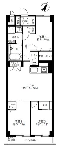 収納豊富な3LDK+WIC 収納豊富な3LDK+WIC