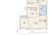 4LDK、専有面積92.91㎡、バルコニー13.85㎡、室内リノベーション実施