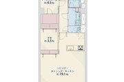 1LDK+S(納戸)+W、専有面積65.02平米、バルコニー3.40平米、室内リノベーション実施