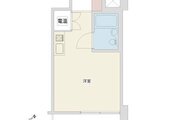1R、専有面積15.23㎡、バルコニー3.10㎡ 1R、専有面積15.23㎡、バルコニー3.10㎡