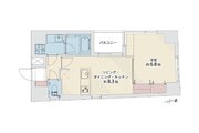 1LDK、専有面積39.74㎡、バルコニー面積3.14㎡、室内リノベーション実施