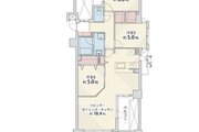 専有面積76.20㎡、バルコニー20.43㎡、サービスバルコニー1.89㎡、室内リノベーション実施