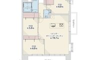 3LDK+W、専有面積81.00㎡、バルコニー14.08㎡、室内リノベーション実施 3LDK+W、専有面積81.00㎡、バルコニー14.08㎡、室内リノベーション実施