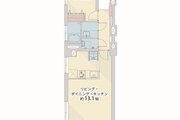 1LDK、専有面積37.05㎡、バルコニー面積4.32㎡、室内リノベーション