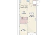 2LDK＋W、専有面積65.86平米(インナーテラス3.93平米含む)、アウターテラス4.65平米、室内リノベーション実施